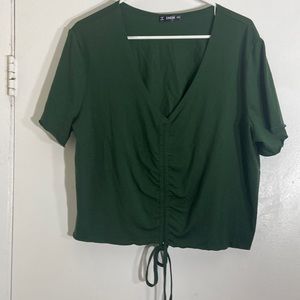 SHEIN Cropped tie string Top 3X